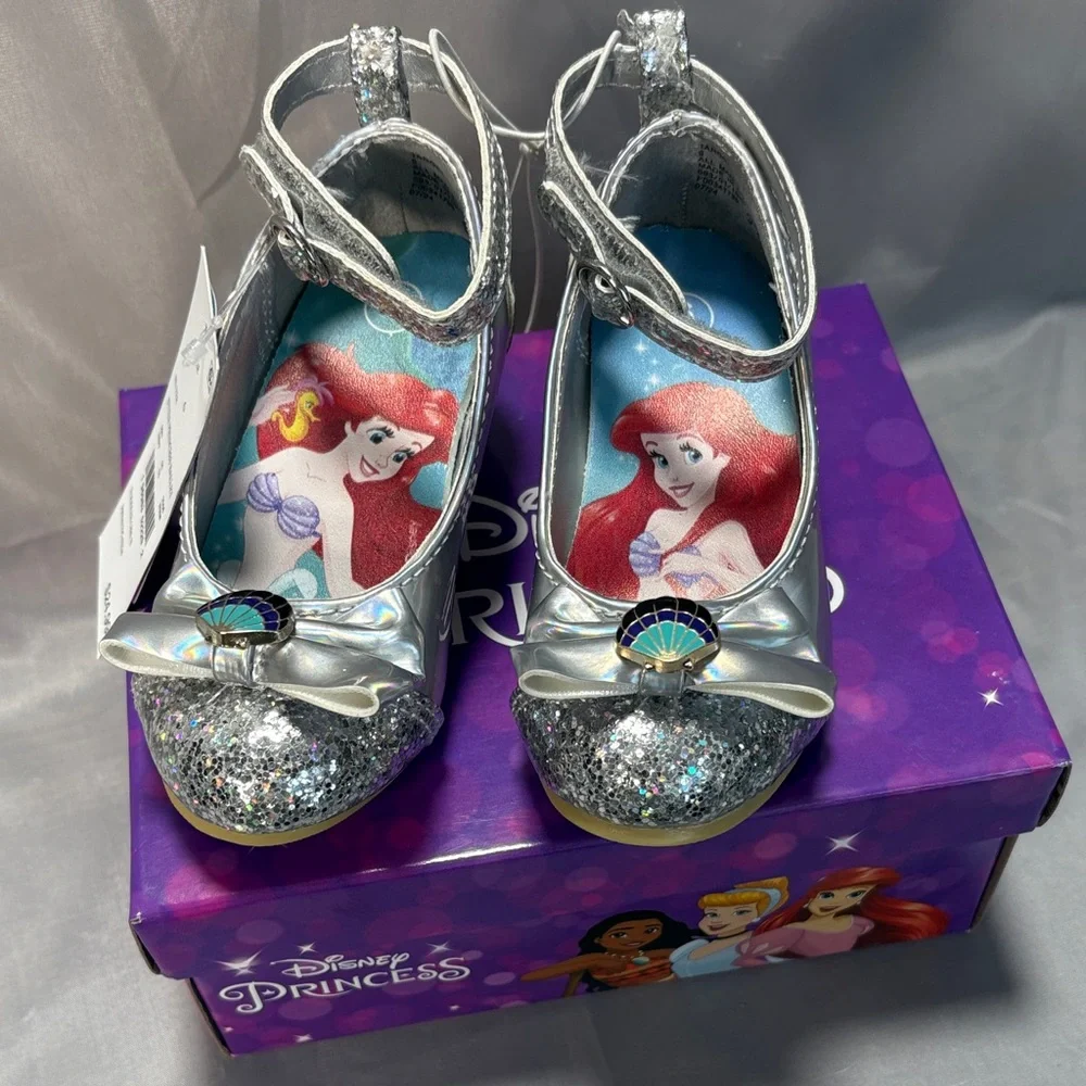 Disney Silver Holographic Mermaid Bow Girls Ballet